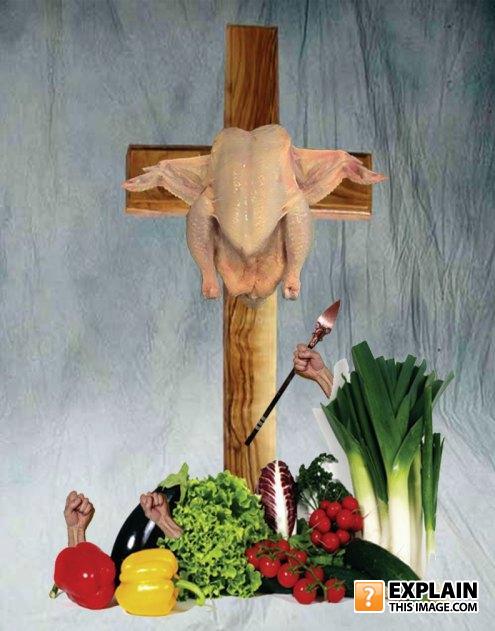Chicken-on-the-cross